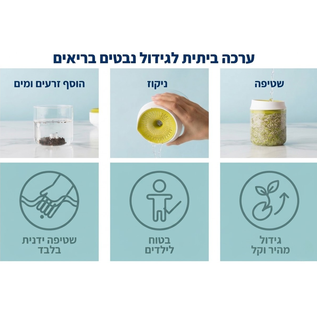 Sproutly by Kentlo ערכת הנבטה מתקדמת לבית